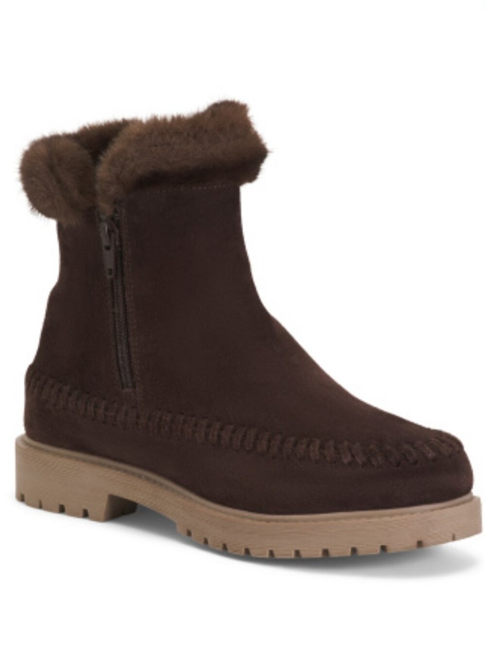 Jelavu Suede Jennie Cozy Booties in Dark Brown